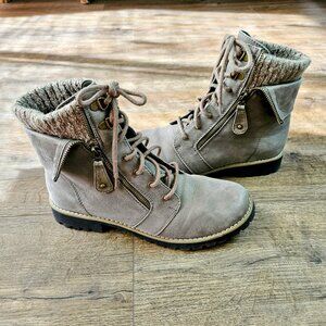 Cliffs by White Mountain Pembroke Fabric Bootie Brown Size 10